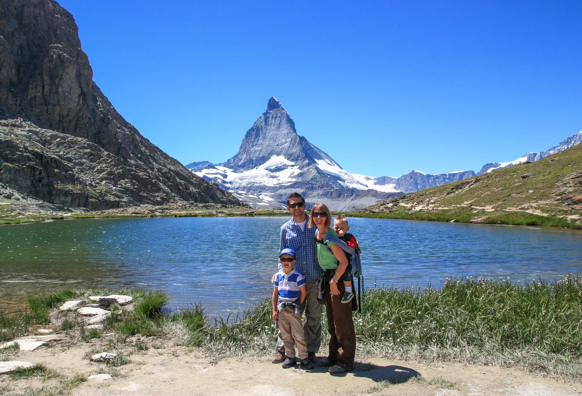 The Deans family hiking the Matterhorn